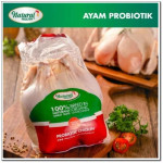 Chicken ayam PROBIOTIC ORGANIC herbal jamu low-fat Natural Poultry frozen WHOLE BROILER (price/pc +/- 900g)